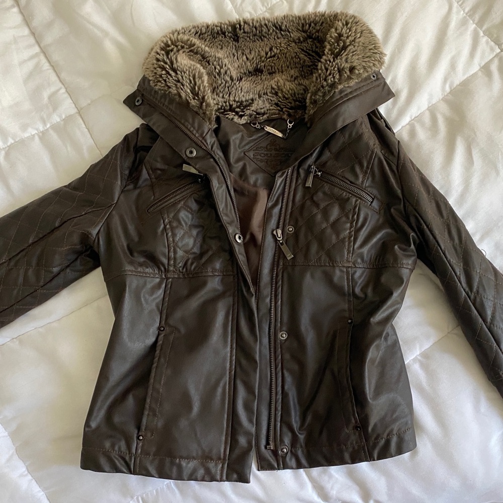 Brown Women Leather Jacket